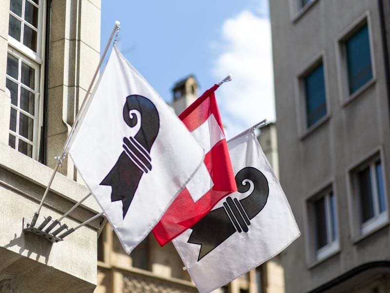 Canton Basilea città Svizzera Bandiera