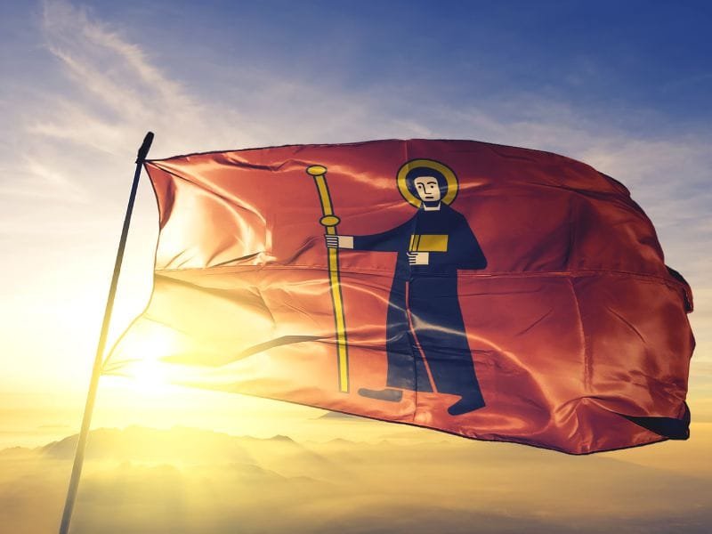 Canton Glarona Svizzera Bandiera