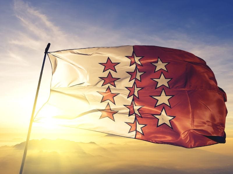 Canton Vallese Svizzera Bandiera