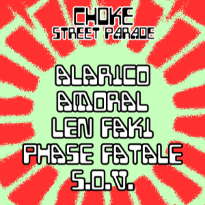 Choke Street Parade
Exil, Zürich. Sabato, 08 Agosto 2026 Non ti basta ancora? Allora il Choke – Street Parade Afterparty all'EXIL è quello che fa per te ! Prolunghiamo i festeggiamenti della Street Parade fino al 2026 e balleremo all'afterparty dalle 23:30 a mezzanotte con i set dei resident del Berghain  Len Faki  e  Phase Fatale.  In lineup anche Amoral (residente dell'Eerste Communie), il maestro del groove  Alarico e SOV. Non hai ancora un biglietto? Allora è meglio che ti affretti.